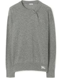 Burberry - Logo Intarsia-Knit Crewneck Jumper - Lyst