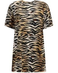 Pinko - Tiger Print Knitted Top - Lyst