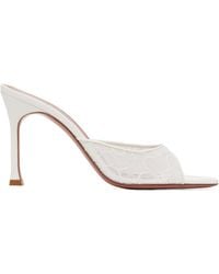 AMINA MUADDI - Alexa 95 Lace High-Heeled Sandals - Lyst