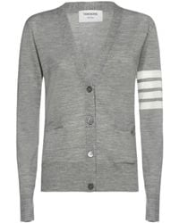 Thom Browne - 4 Bar V-Neck Cardigan - Lyst