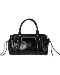 Miu Miu - Glossy Leather Handbag - Lyst