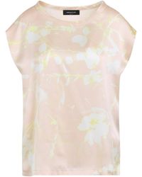 Fabiana Filippi - Graphic Printed Sleeveless Satin Top - Lyst