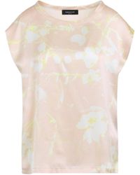 Fabiana Filippi - Graphic Printed Sleeveless Satin Top - Lyst