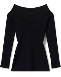 Stella McCartney - Straight-Neck Long-Sleeve Top - Lyst