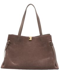 Yuzefi - Gyoza Suede Knotted-Strap Tote Bag - Lyst