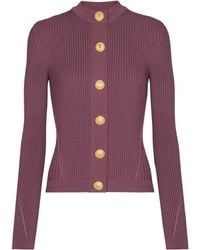 Balmain - Fine Knit Cardigan With Buttons - Lyst