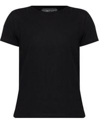 Tom Ford - Logo-Embroidered Crewneck T-Shirt - Lyst