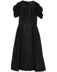 Simone Rocha - Rose Puff-Sleeve Midi Dress - Lyst