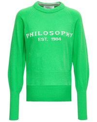 Philosophy Di Lorenzo Serafini - Intarsia-Knit Logo Jumper - Lyst