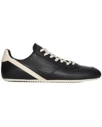 Rick Owens - Lace-Up Fastening Leather Sneakers - Lyst