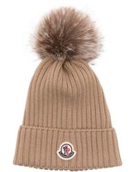 Moncler - Pom-Pom Ribbed Beanie Hat - Lyst