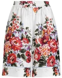 Dolce & Gabbana - Flower Bouquet-Printed Twill Vanity Bermuda Shorts - Lyst