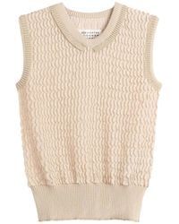 Maison Margiela - Ribbed Neckline Vest - Lyst