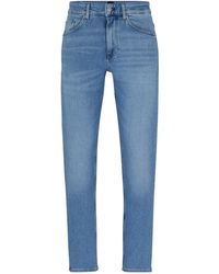BOSS - Lightwash Tapered Jeans - Lyst