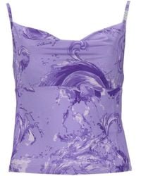 Versace - Jeans Couture Printed Camisole Top - Lyst