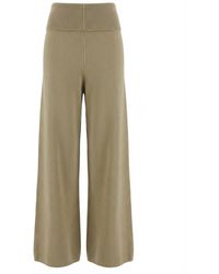AYA MUSE - Ribbed Knitted Casual Pants - Lyst