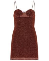 Oséree - Lumière Shell Metallic-Effect Mini Dress - Lyst