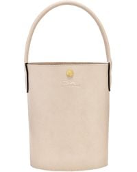 Longchamp - Épure Logo Embossed Small Bucket Bag - Lyst
