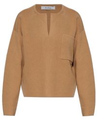 Max Mara - Zibello Crewneck Long-Sleeved Jumper - Lyst