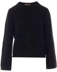 Twinset - Rhinestone Knit Knitted Sweater - Lyst