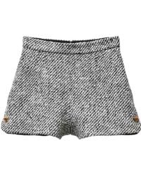 Versace - Wool Bouclé Shorts - Lyst