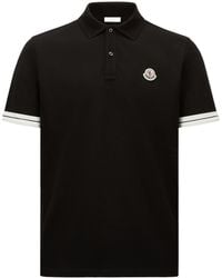 Moncler - Logo Cotton Piquet Polo Shirt - Lyst