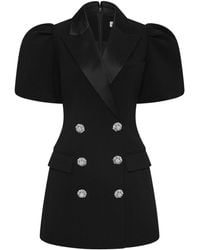 Rebecca Vallance - Zendaya Crystal-Embellished Puff-Sleeve Mini Dress - Lyst