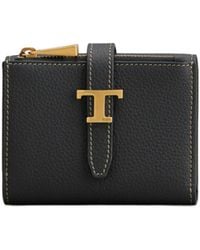 Tod's - T Mini Zip Leather Wallet - Lyst