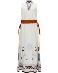 Herno - Printed Belted Maxi Dress - Lyst