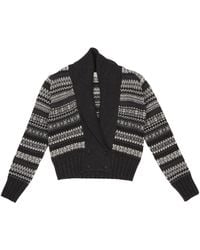 Magda Butrym - Magda Burtym Double-Breasted Striped Cardigan - Lyst