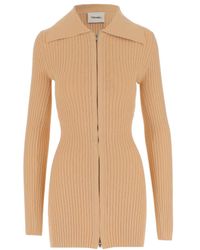 Nanushka - Mardi Rib-Knit Zipped Cardigan - Lyst