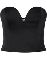 Ulla Johnson - Cropped Bustier Duchesse-Satin Top - Lyst
