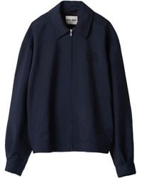 Miu Miu - Logo-Detailed Zipped Jacket - Lyst