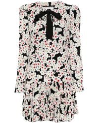 Alessandra Rich - Daisies Pattern Pleated Dress - Lyst