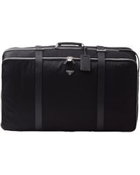 Prada - Medium Re-Nylon And Saffiano Leather Suitcase - Lyst