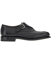 Ferragamo - Leather Buckled Monkstrap Shoes - Lyst