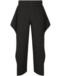 Homme Plissé Issey Miyake - Pleated Cropped Trousers - Lyst