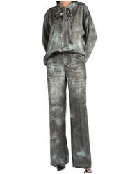 Pinko - Ballata Pantalone Twill Trompe L Oeil Maltinto - Lyst