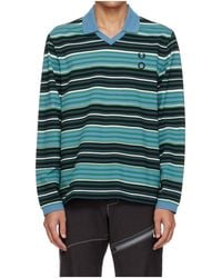 Craig Green - X Fred Perry Collaboration Printed Long-Sleeve Polo Shirt - Lyst
