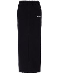 we11done - Embroidered-Logo Maxi Skirt - Lyst