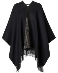 Fendi - Ff Zucca Wool And Cashmere Poncho - Lyst