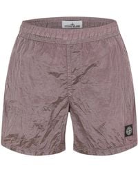 Stone Island - Iridescent Nylon Swim Trunks - Lyst