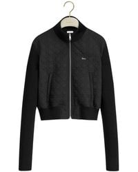 Dior - Zipped Cropped Macrocannage Jacket - Lyst
