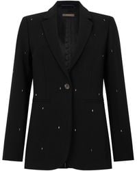 Peserico - Embellished Long Sleeved Single-Breasted Blazer - Lyst