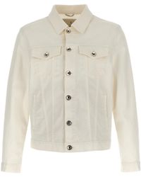 Brunello Cucinelli - Buttoned Slim-Fit Denim Jacket - Lyst