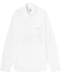Junya Watanabe - X Maison Kitsuné Logo-Embroidered Shirt - Lyst