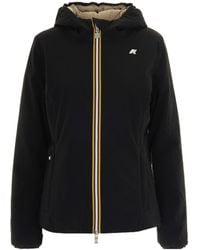 K-Way - Logo Patch Hooded Reversible Jacket - Lyst