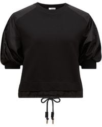 Moncler - Puff Sleeve Cotton T-Shirt - Lyst