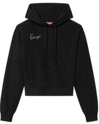 KENZO - Star Tiger' Embroidered Cropped Hoodie - Lyst