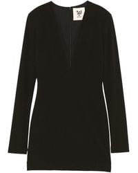 Aniye By - Deep V-Neck Long-Sleeved Dress - Lyst